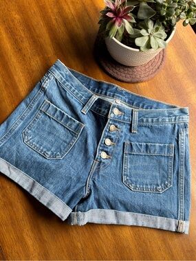 Levi’s Classic Blue Denim Button-Fly Women's Shorts